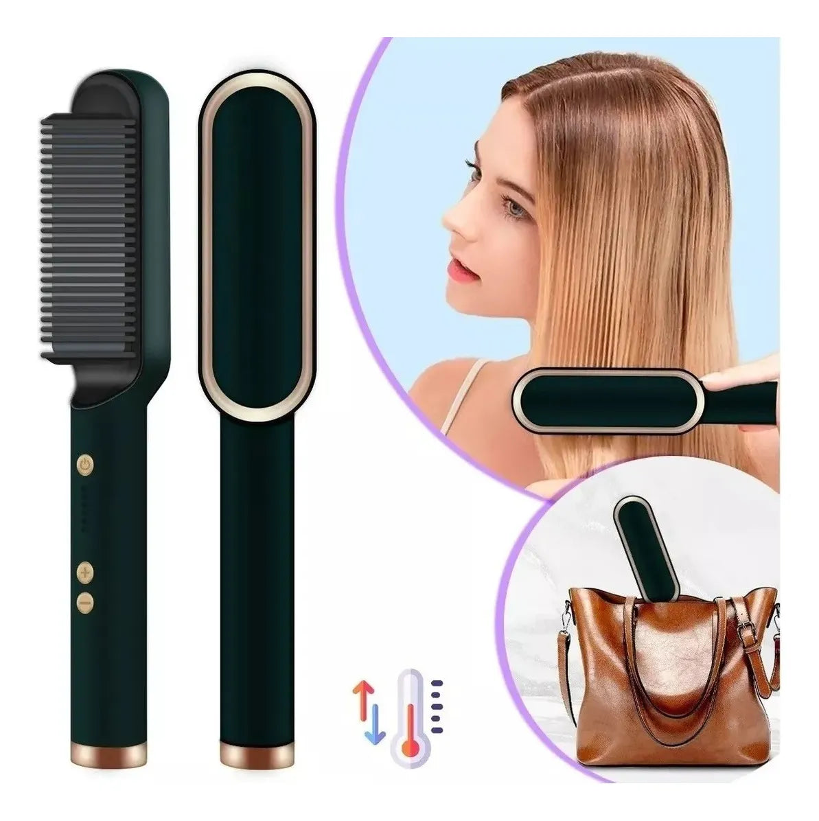 Cepillo Alaciador Plancha Portátil
